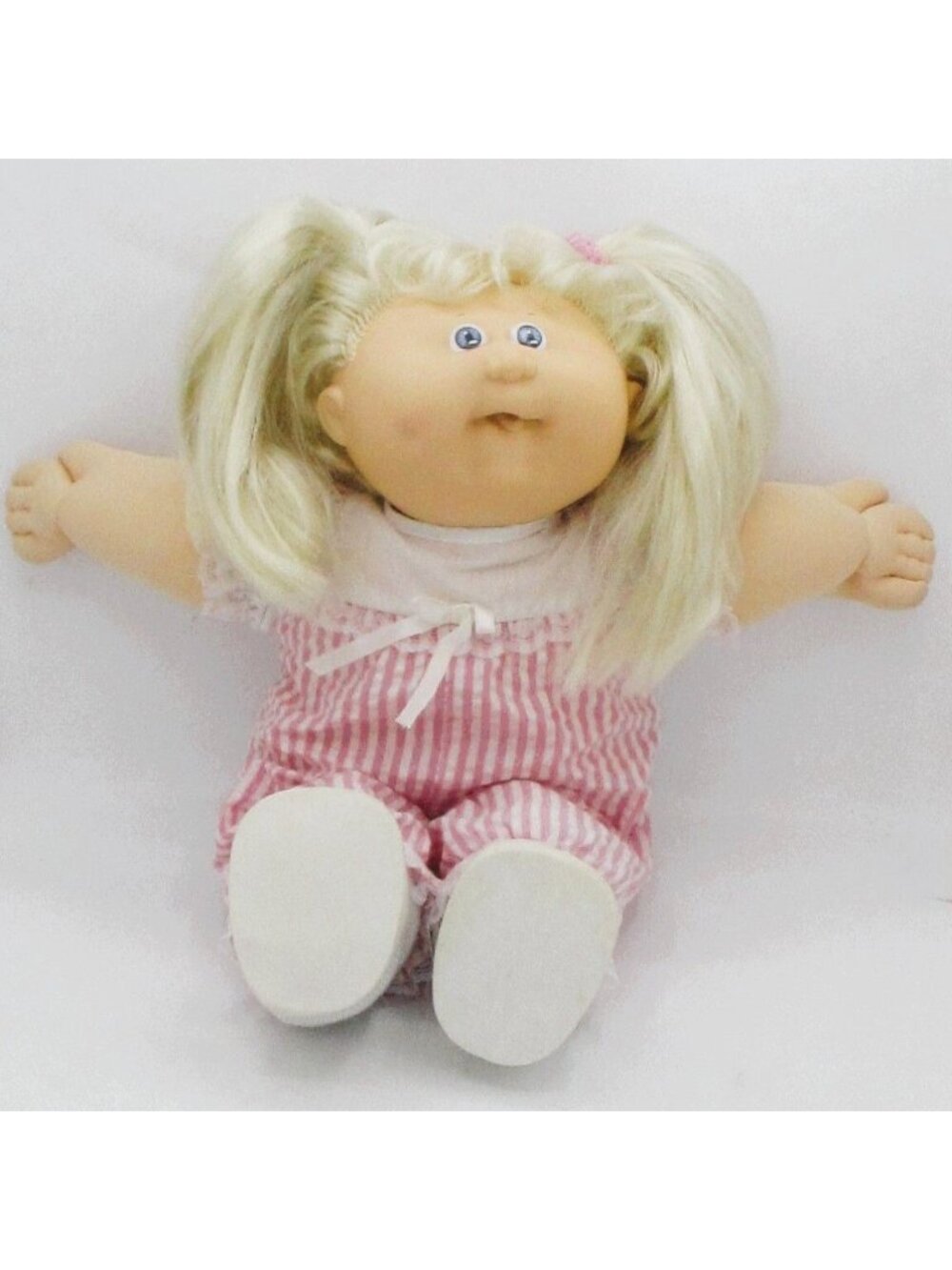 VTG 1987 HM18 Cabbage Patch KidsDoll Rare Blonde Cornsilk Hair Blue Eyes Outfit